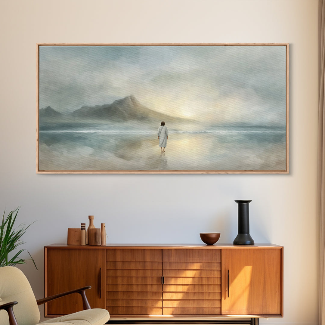 Dawn of Peace – Framed Canvas Print – Christian Art Canvas – Large Christian Painting – Subtle Christian Art – Christian Wall Art – Christi