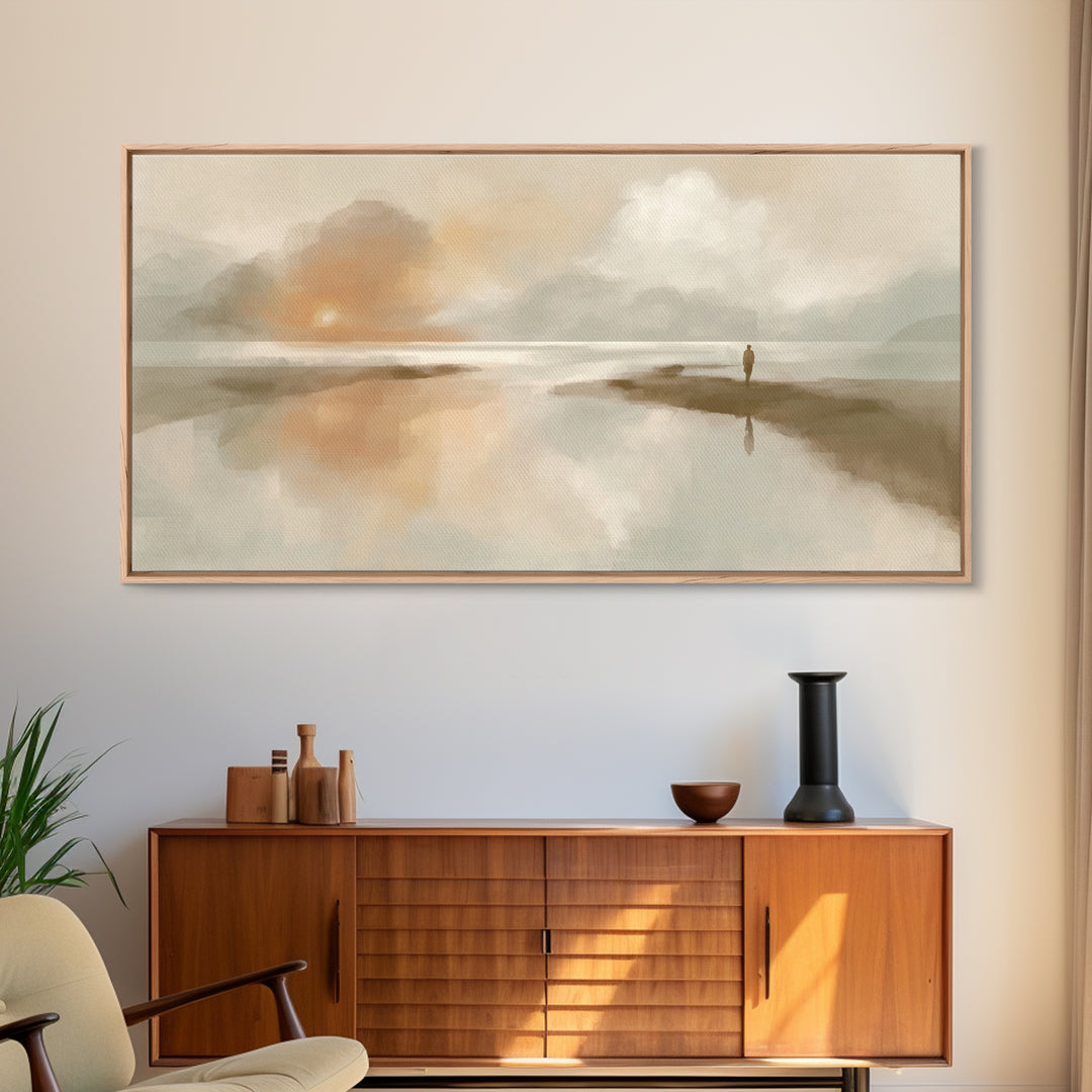 Sacred Stillness – Framed Canvas Print, Christian Wall Art, Christian Art Work, Modern Christian Art, Christian Painting, Unique Christian