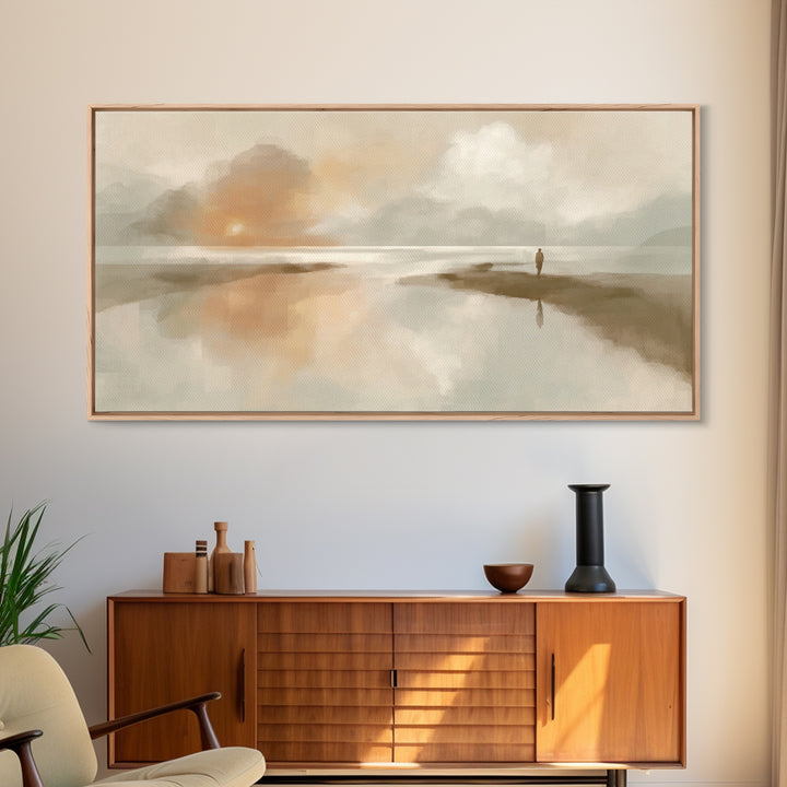 Sacred Stillness – Framed Canvas Print, Christian Wall Art, Christian Art Work, Modern Christian Art, Christian Painting, Unique Christian