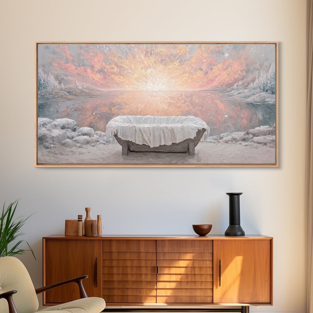 Rising Glory – Framed Canvas Print, Christian Art Work, Christian Wall Art, Modern Christian Art, Christian Decoration, Christian Art Canva