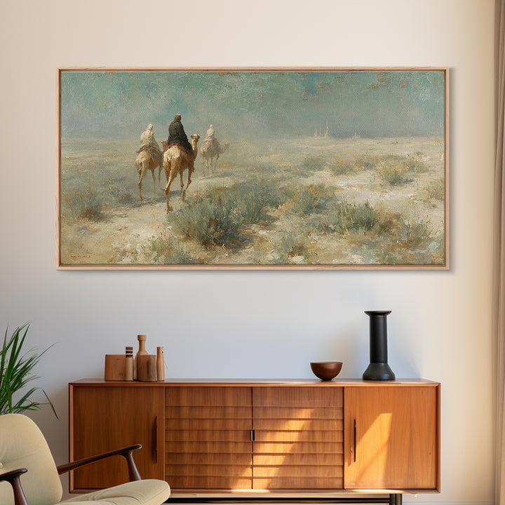 Journey Through Silence | Framed Canvas Print | Christian Art Canvas | Christian Wall Art | Vintage Christian Art | Christmas Art | Christi