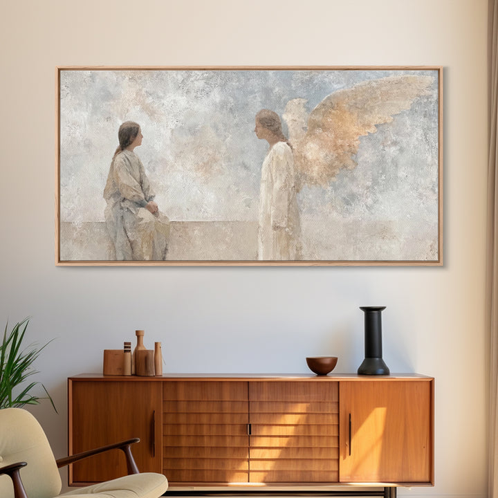 Dawn Of Grace – Framed Canvas Print – Christian Art Print – Minimalist Christian Art – Christian Wall Art – Christmas Art