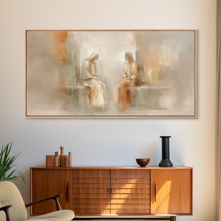 Quiet Revelation – Framed Canvas Print – Minimalist Christian Art – Christian Art Print – Subtle Christian Paintings – Christian Wall Art –