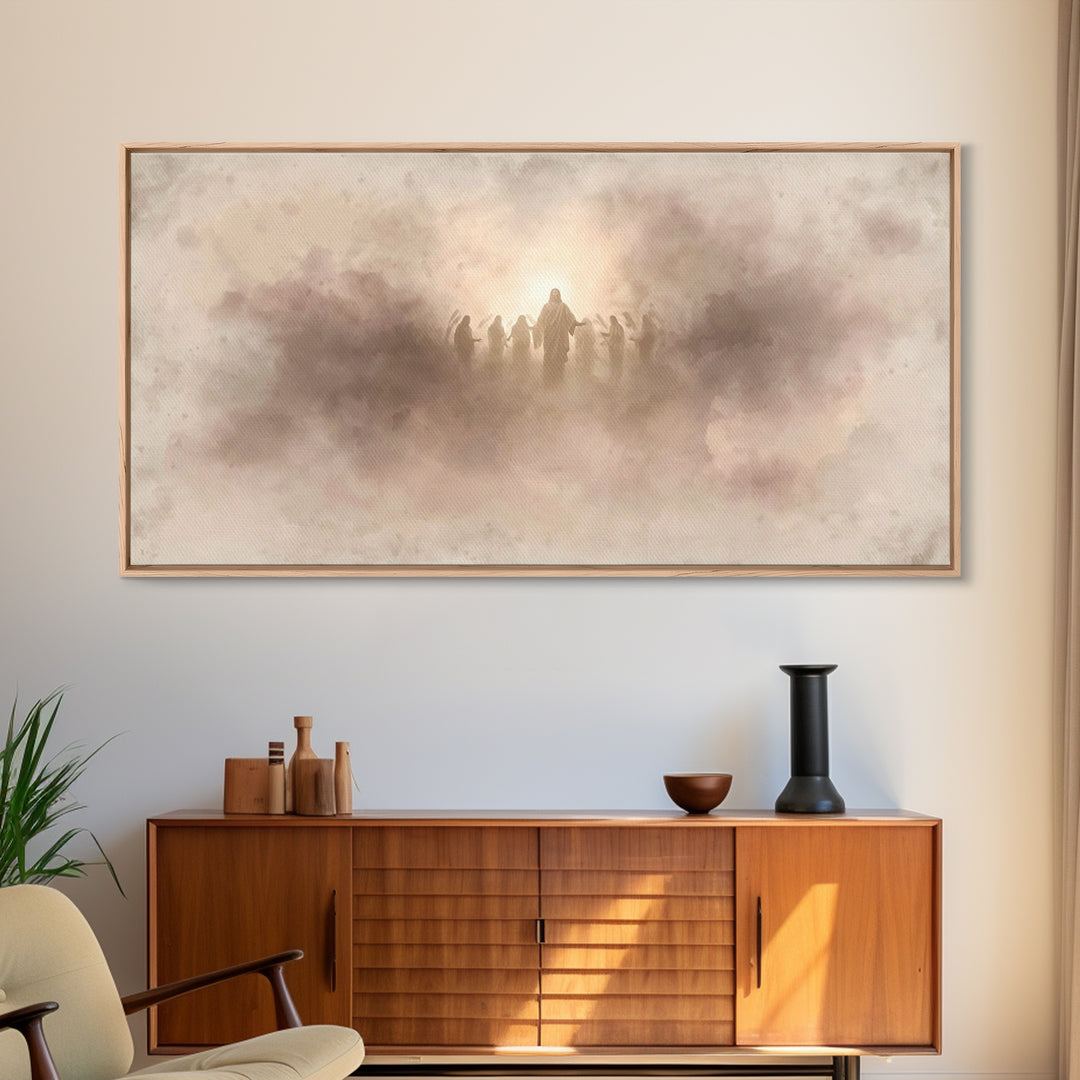 Eternal Light – Framed Canvas Print – Christian Art Painting – Christian Wall Art – Jesus Painting Canvas – Moody Christian Art – Christian