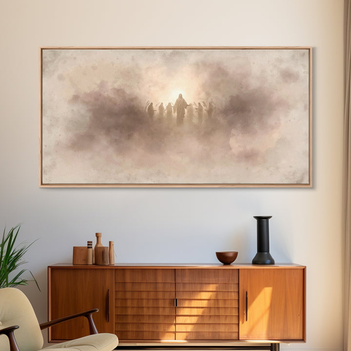 Eternal Light – Framed Canvas Print – Christian Art Painting – Christian Wall Art – Jesus Painting Canvas – Moody Christian Art – Christian
