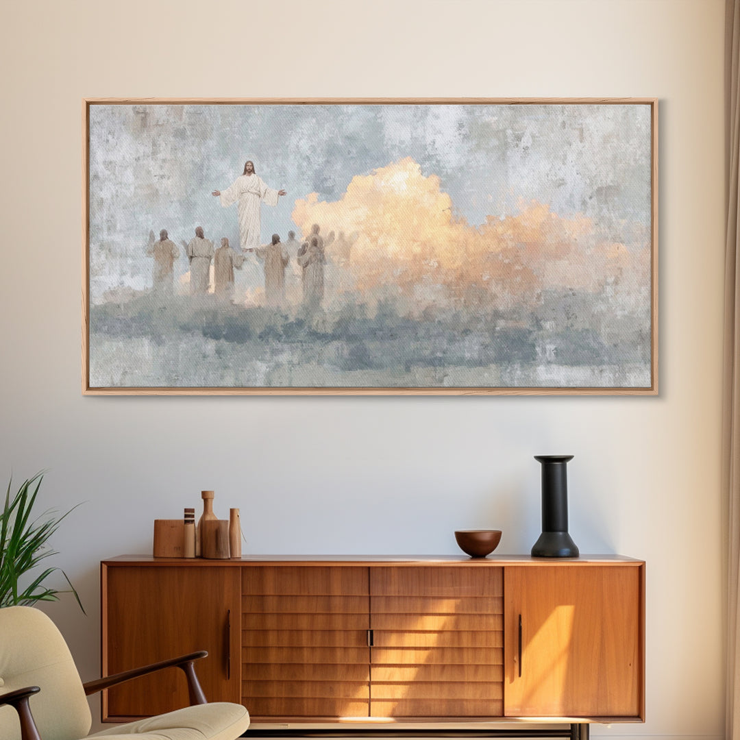 Risen Glory | Framed Canvas Print | Jesus Painting | Christian Wall Art | Christian Art Canvas | Modern Christian Painting | Christian Chri