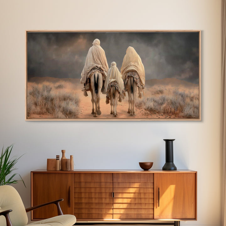 Holy Journey – Framed Canvas Print – Christian Wall Art – Jesus Painting – Christian Art Canvas – Christmas Art – Christian Decor – Christi