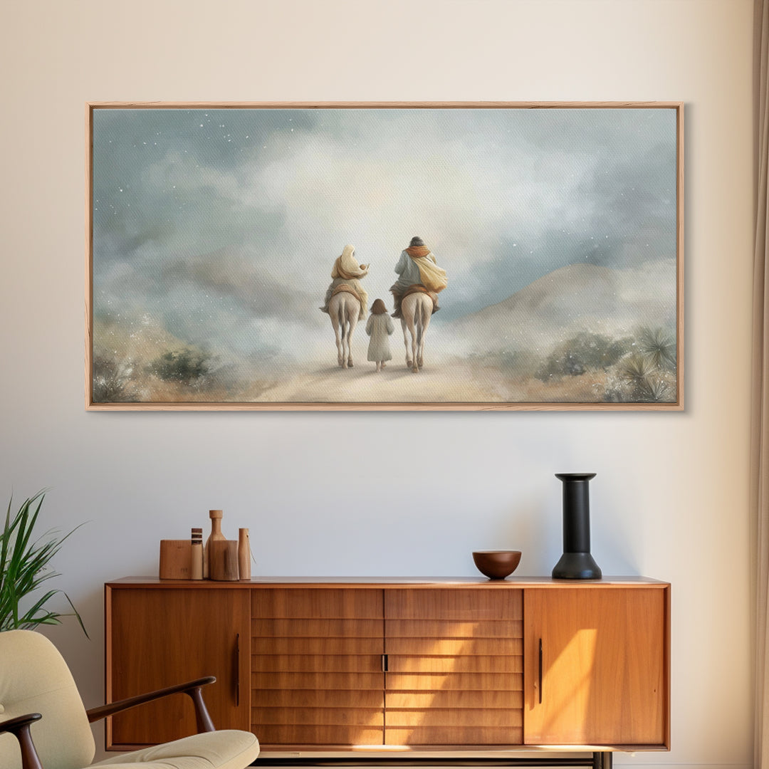 Sacred Ascent – Framed Canvas Print – Christian Art – Christian Art Prints – Christmas Canvas Wall Art – Christian Wall Art – Jesus Christm