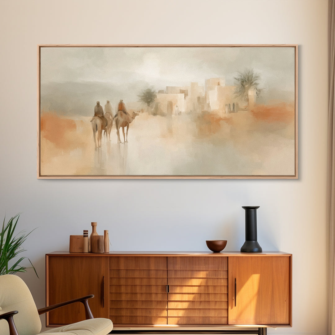 Humble Arrival – Framed Canvas Print – Christian Art Canvas – Christian Painting – Christmas Art – Christian Christmas Decor – Christian Wa