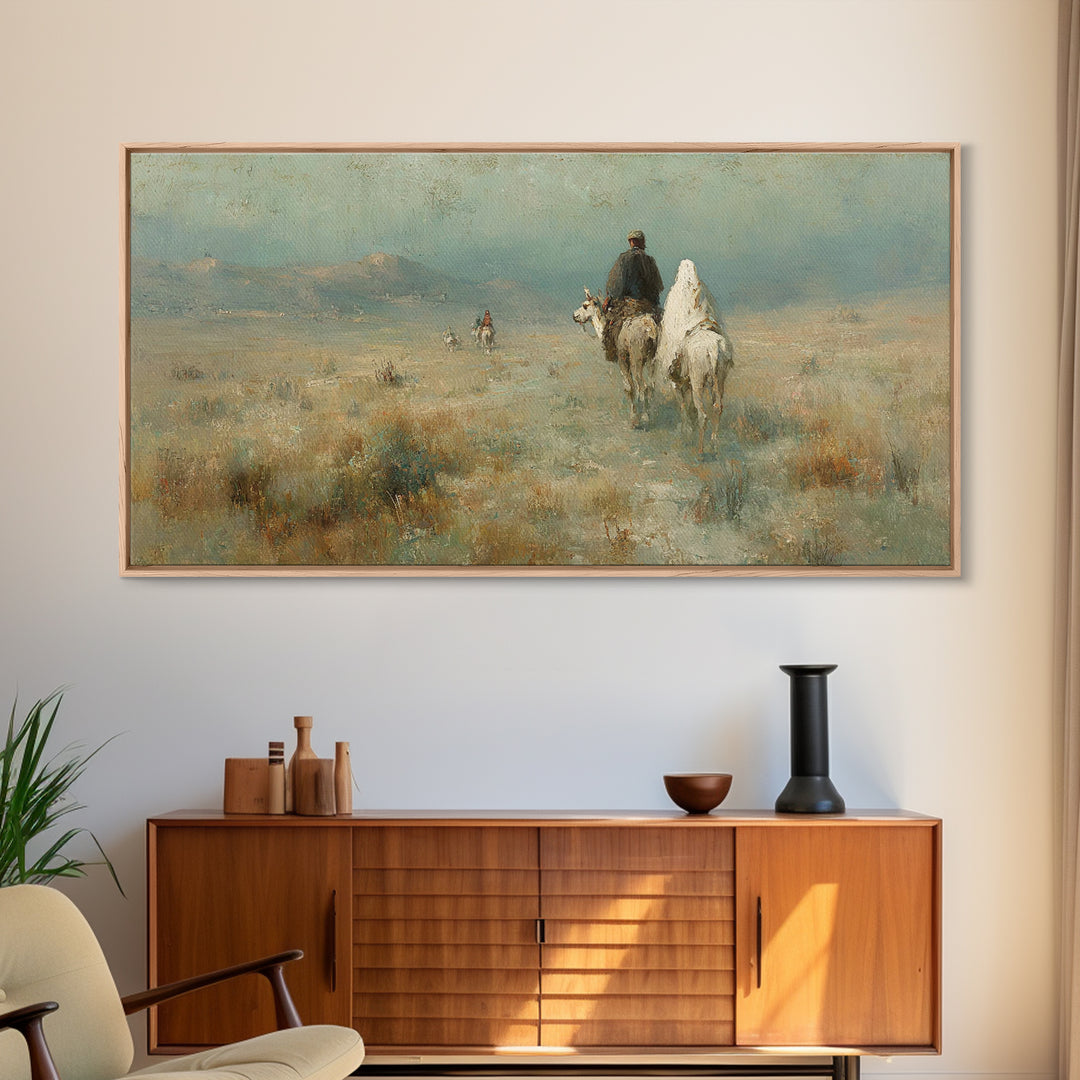 Pilgrims of Light – Framed Canvas Print – Christian Art – Christian Canvas Art – Christmas Art Work – Christian Wall Art – Abstract Christi