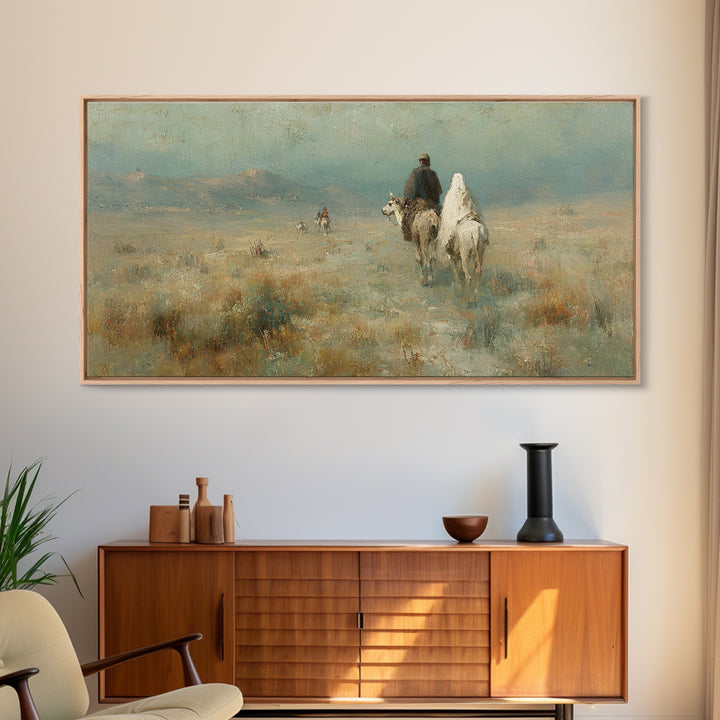 Pilgrims of Light – Framed Canvas Print – Christian Art – Christian Canvas Art – Christmas Art Work – Christian Wall Art – Abstract Christi