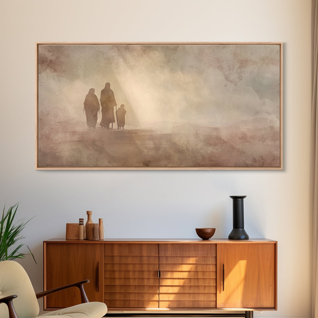 Dawn Refuge – Framed Canvas Print – Christian Wall Art – Christian Art Work – Christmas Art – Christian Decor – Jesus Painting