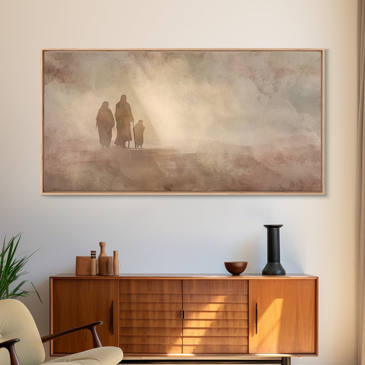 Dawn Refuge – Framed Canvas Print – Christian Wall Art – Christian Art Work – Christmas Art – Christian Decor – Jesus Painting