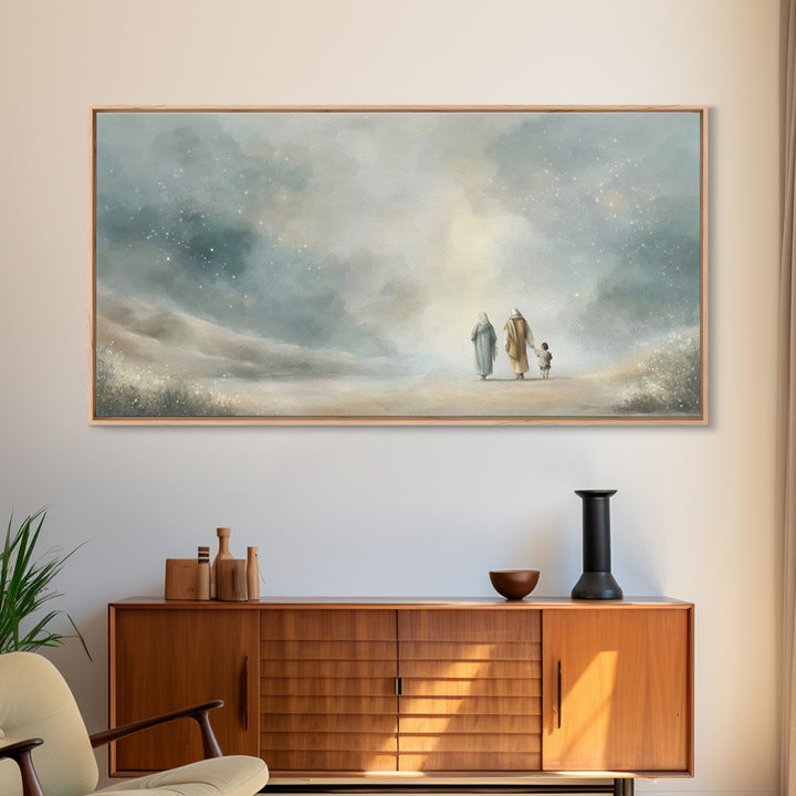 Stars Of Hope | Framed Canvas Print | Christian Wall Art | Christian Art Print | Christmas Art | Christian Decor | Jesus Painting