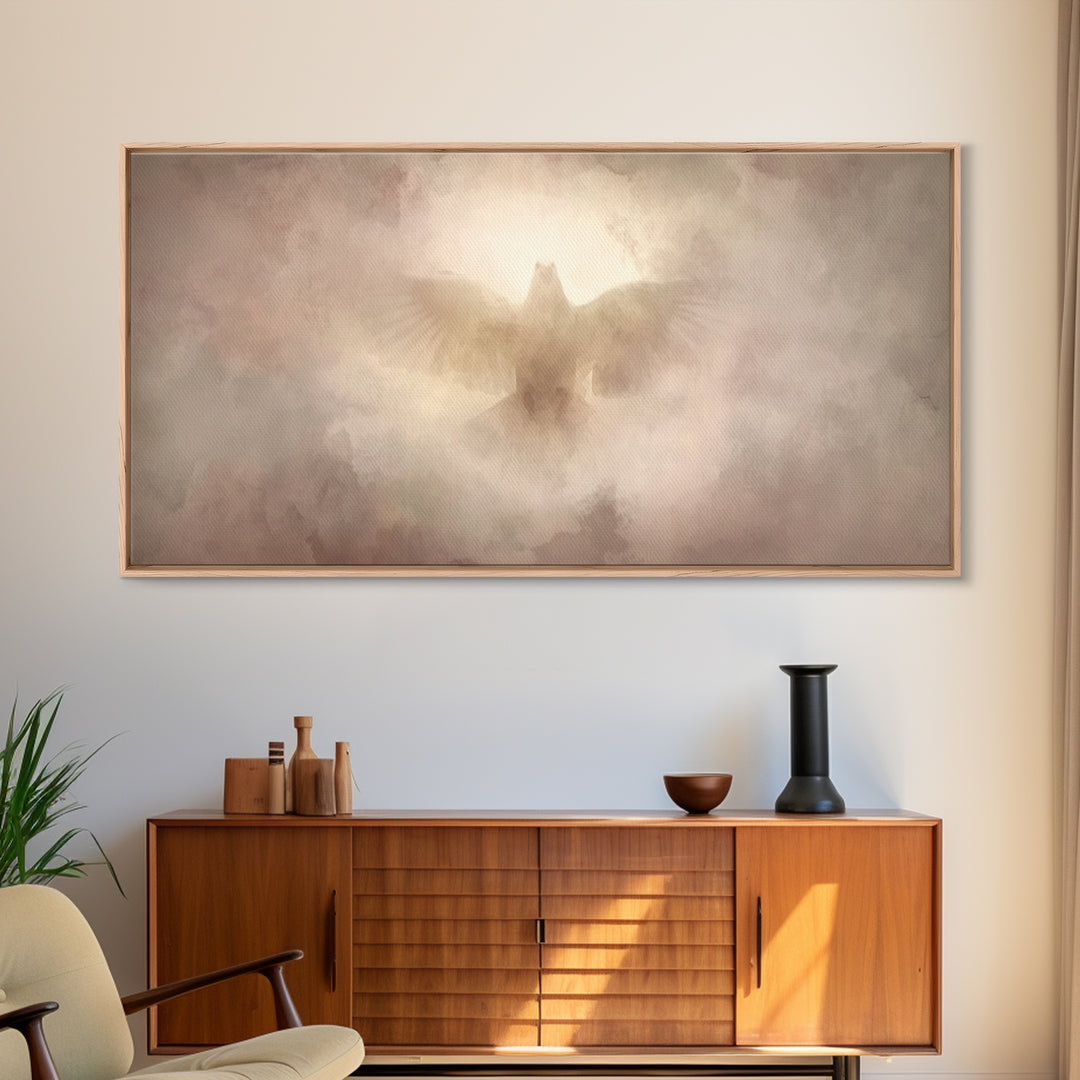 Spirit Of Dawn, Framed Canvas Print, Christian Wall Art, Christian Art Canvas, Christian Painting, Christmas Art, Christian Decor