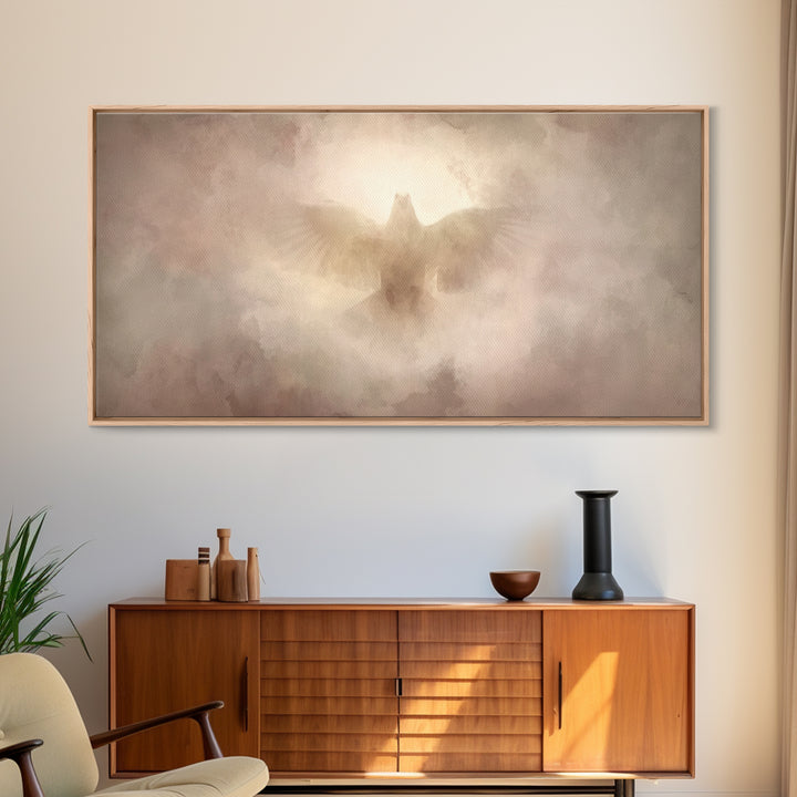Spirit Of Dawn, Framed Canvas Print, Christian Wall Art, Christian Art Canvas, Christian Painting, Christmas Art, Christian Decor
