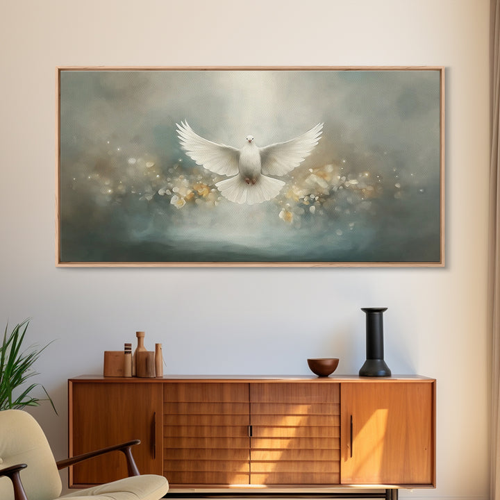Divine Stillness – Framed Canvas Print – Christian Wall Art – Christian Art Canvas – Christian Painting – Christmas Art – Christian Decor