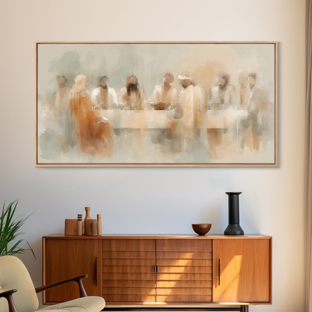 Holy Gathering – Framed Canvas Print – Christian Art Canvas – Christian Wall Art – Abstract Christian Art – Moody Christian Art – Jesus Pai