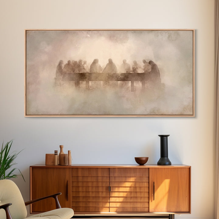 Eternal Feast Glow | Framed Canvas Print | Christian Wall Art | Jesus Painting | Christian Art Canvas | Christmas Art | Christian Decor