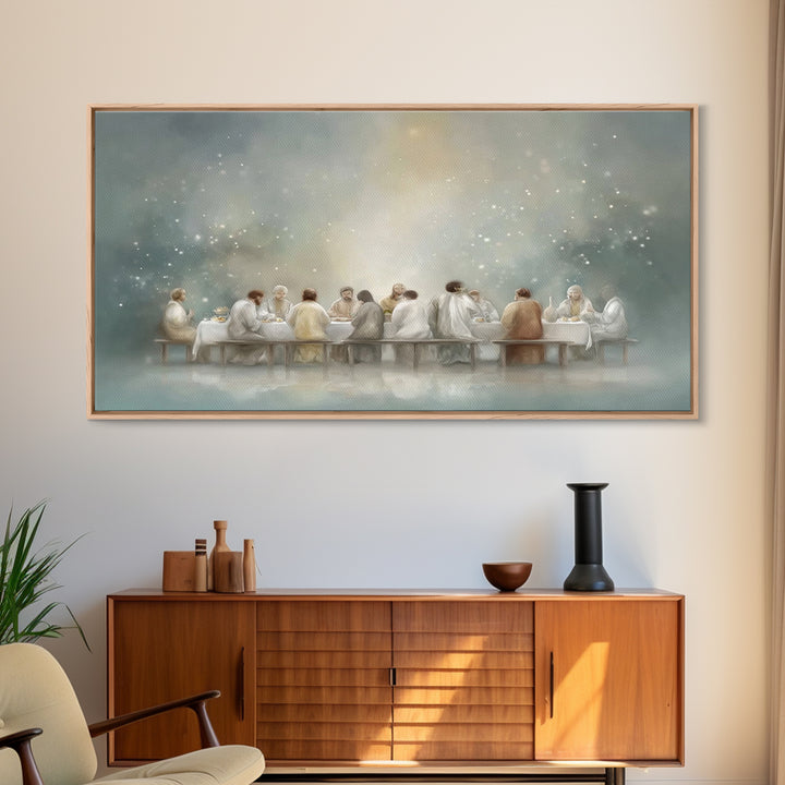Blessed Table Dawn | Framed Canvas Print | Christian Wall Art | Jesus Painting Canvas | Christian Art Print | Christmas Art | Christian Dec