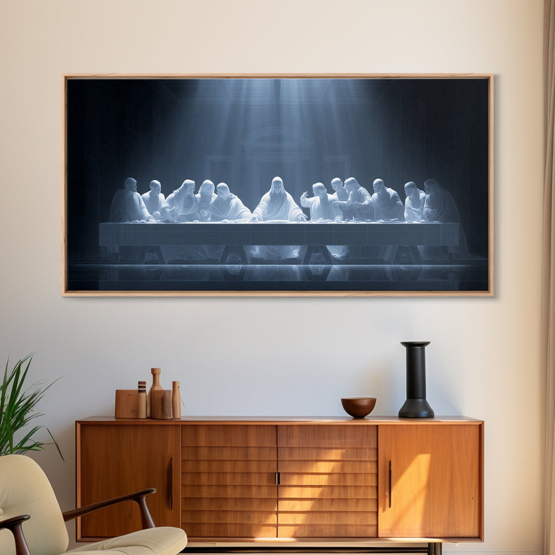 Heavenly Communion | Framed Canvas Print | Christian Wall Art | Christian Art Canvas | Jesus Painting | Christian Christmas Art