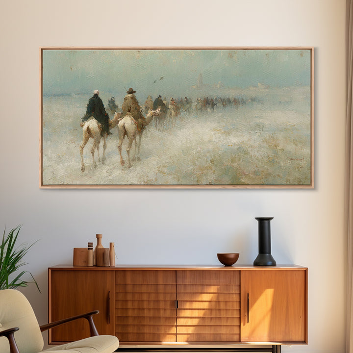 Wilderness Caravan Hope – Framed Canvas Print – Christian Christmas Art – Christian Art Canvas – Christmas Wall Art – Christian Painting –