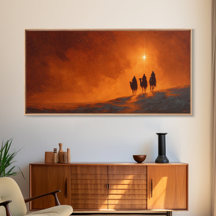 Faithful Journey – Framed Canvas Print – Christian Art Canvas – Christian Decoration – Christmas Wall Art – Christian Christmas Art – Jesus