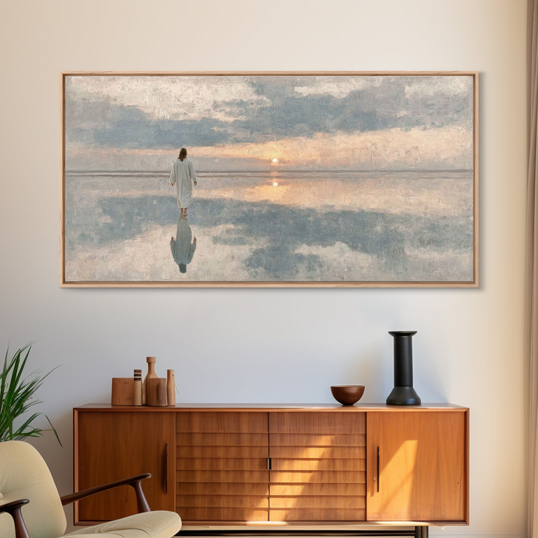 Dawn Of Mercy – Framed Canvas Print – Christian Art Print – Christian Wall Art – Jesus Art Print – Subtle Christian Paintings
