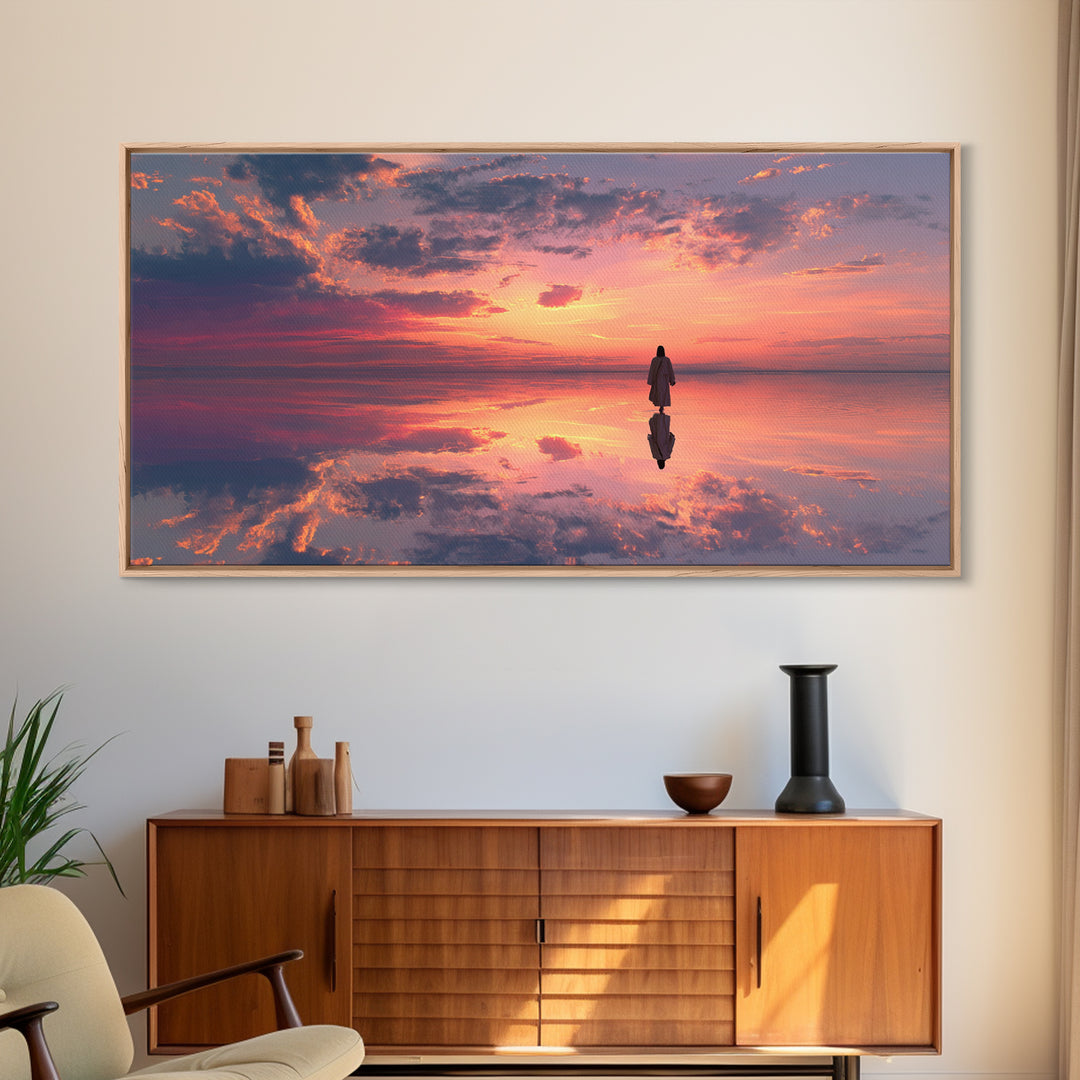 Sky Of Promise – Framed Canvas Print – Christian Art Canvas – Christian Art Gift – Minimalist Christian Art – Modern Christian Art