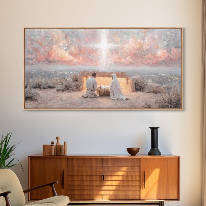 The Guiding Star – Framed Canvas Print – Christian Wall Art – Christian Art Canvas – Jesus Christmas Art – Christian Christmas Art