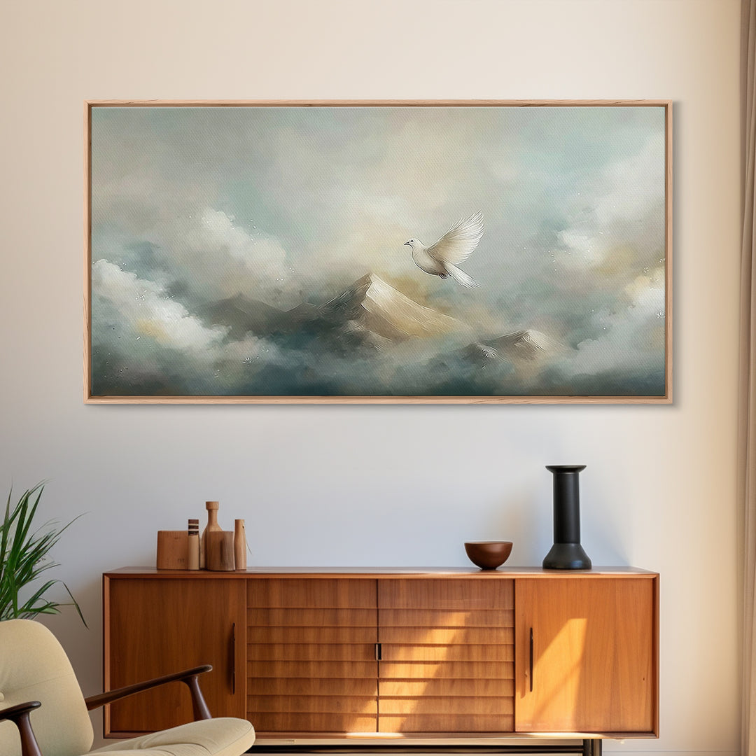 Wings Of Hope – Framed Canvas Print – Christian Art Canvas – Christian Art Work – Christian Decor – Modern Christian Art