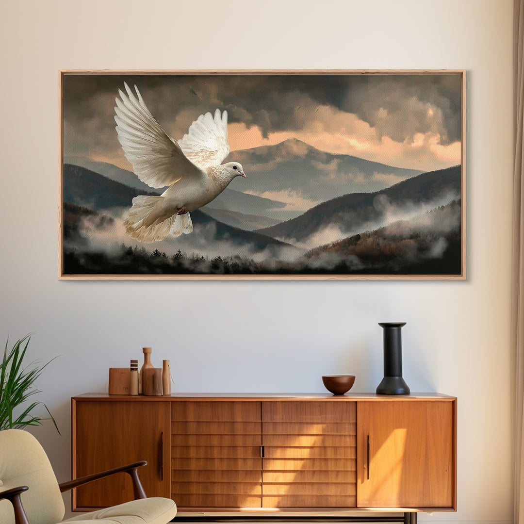 Hillside Peace – Framed Canvas Print – Christian Wall Art – Moody Christian Art – Christian Art Canvas – Christian Gift Ideas