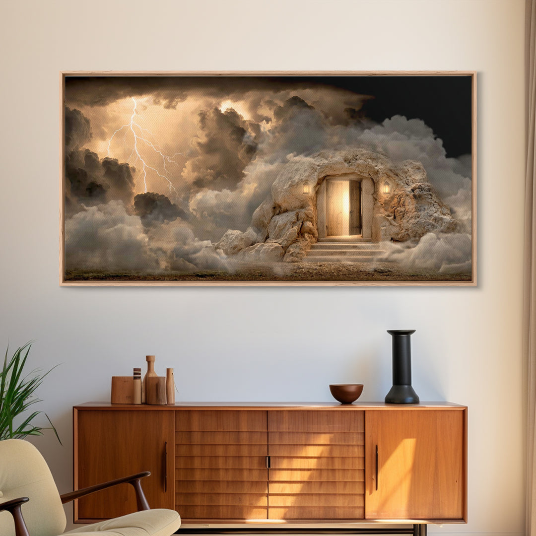 Resurrection Promise – Framed Canvas Print – Christian Wall Art – Christian Christmas Art – Jesus Christmas Art – Christian Decor – Christm