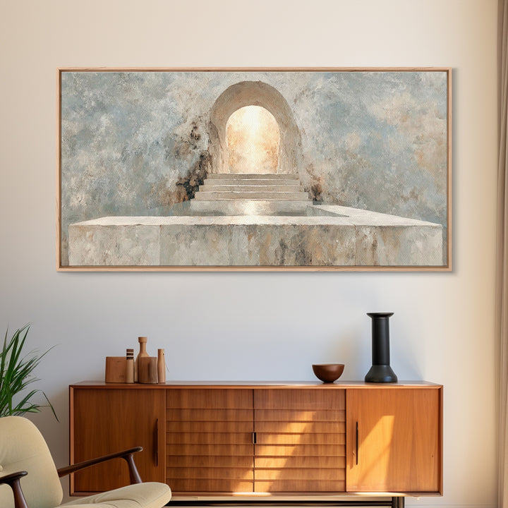 Sacred Passage – Framed Canvas Print – Minimalist Christian Art – Christian Wall Art – Modern Christian Art – Christian Art Print – Subtle