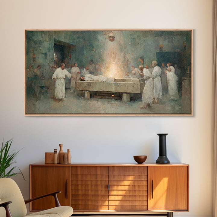 Rite Of Dawn | Framed Canvas Print | Christian Painting | Christian Art Canvas | Christian Decor | Jesus Painting | Christian Wall Art