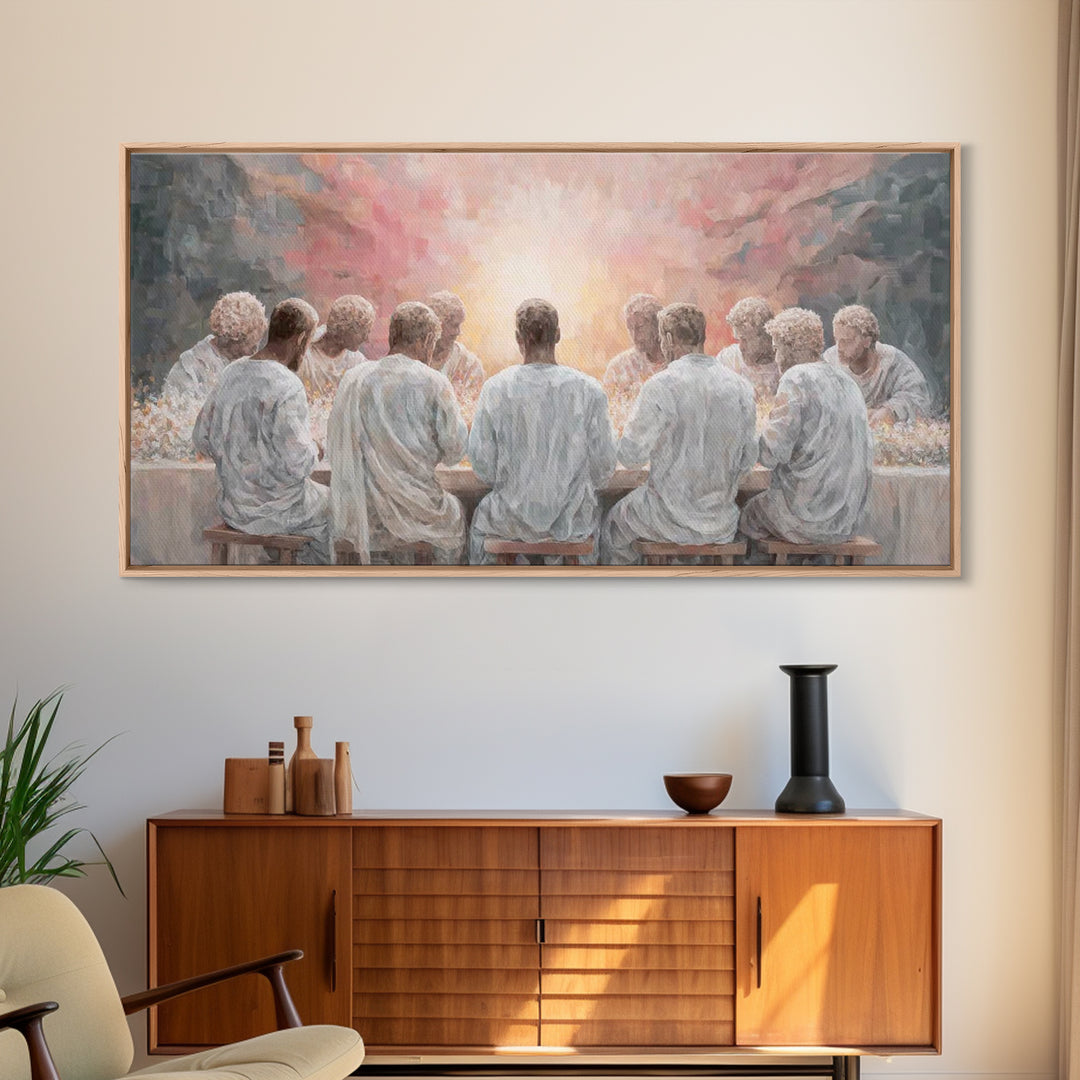 Supper Of Light – Framed Canvas Print – Christian Christmas Art – Christian Wall Art – Christian Art Canvas – Christian Art Print – Christi