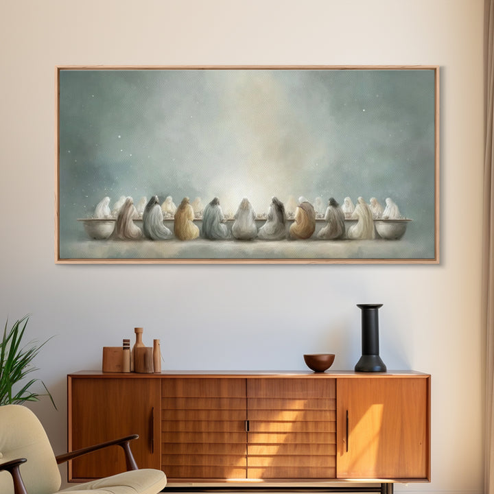 Last Supper Grace – Framed Canvas Print – Christian Art Canvas – Christian Art Print – Christian Wall Art – Christian Christmas Art – Chris