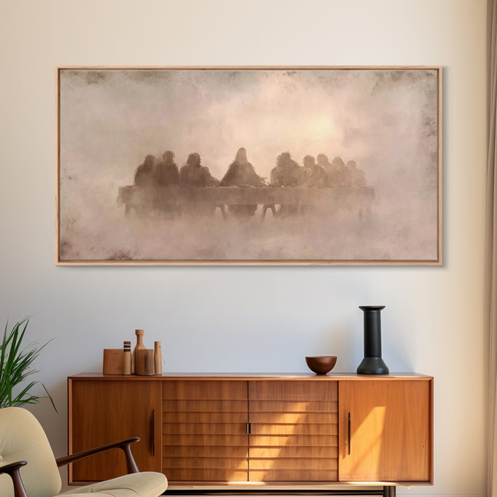 Gathered In Reverence – Framed Canvas Print – Christian Art Canvas – Christian Wall Art – Christian Art Print – Jesus Painting – Christmas