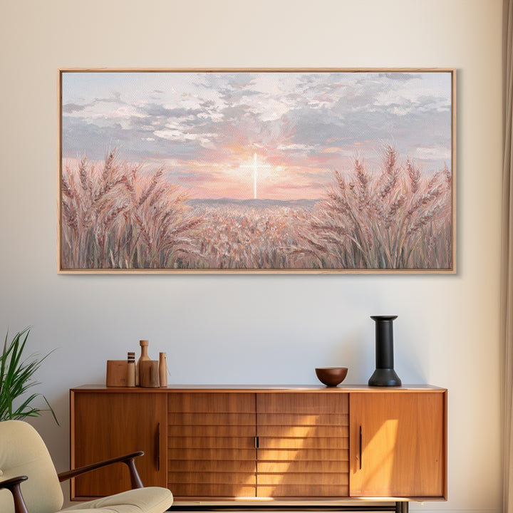 Field Of Promise | Framed Canvas Print | Christian Art Canvas | Christian Wall Art | Christian Painting | Christian Decor | Christian Art P