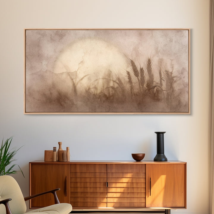 Wheatland Dawn, Framed Canvas Print, Christian Art Canvas, Christian Decor, Christian Wall Art, Christian Painting, Christian Art Prints