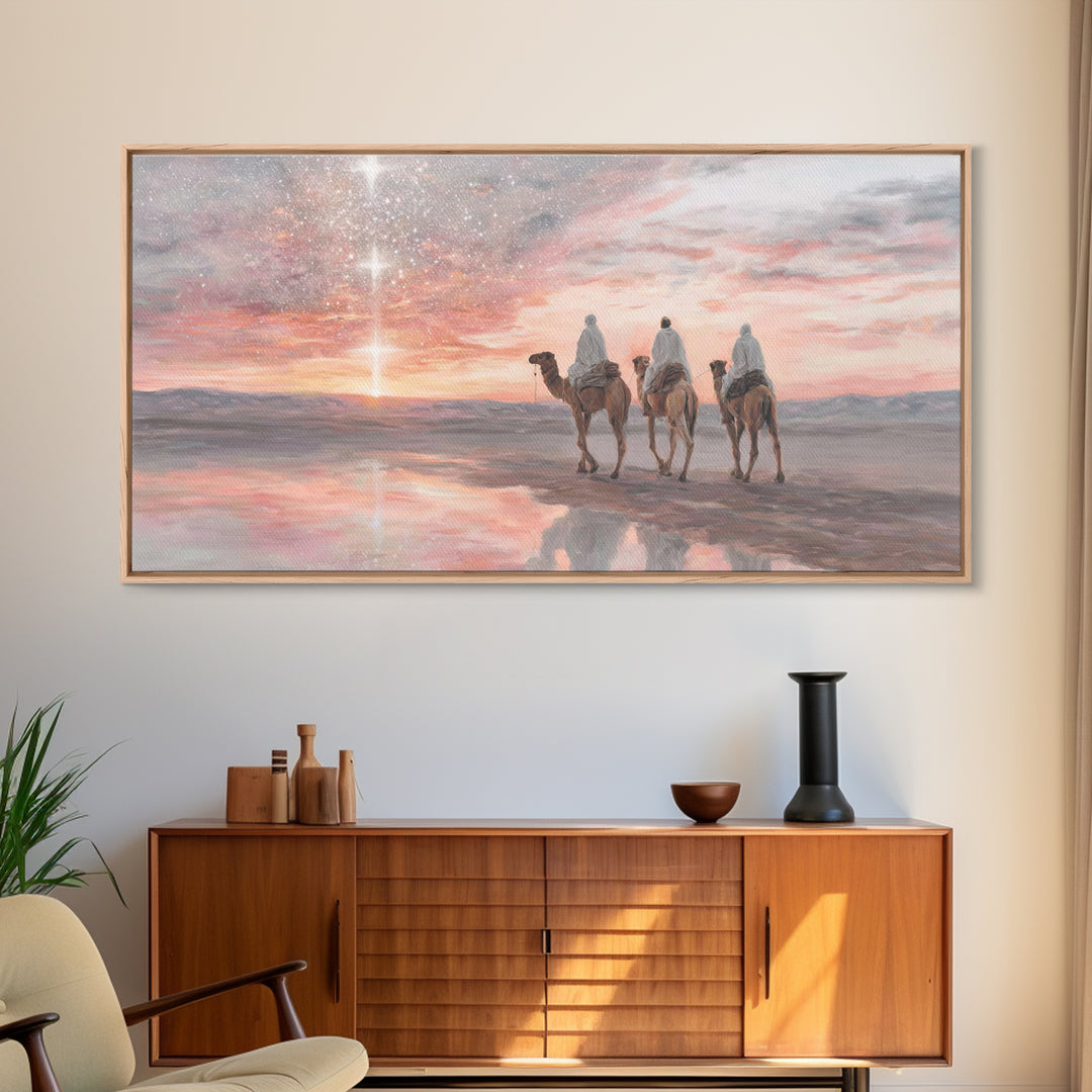 Starward Journey – Framed Canvas Print – Christian Art Canvas – Christian Christmas Art – Christian Wall Art – Christmas Decor – Christian