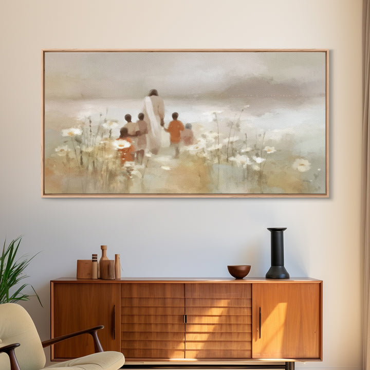 Path Of Grace – Framed Canvas Print – Christian Wall Art – Jesus Painting – Christian Art Canvas – Christian Decor – Christmas Art Prints