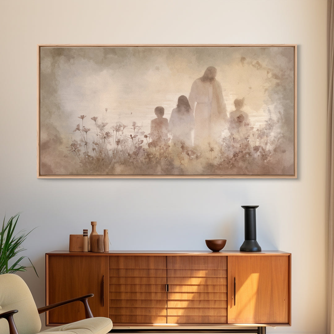 Morning Haven – Framed Canvas Print – Christian Art Canvas – Christian Wall Art – Jesus Painting – Moody Christian Art – Christian Christma