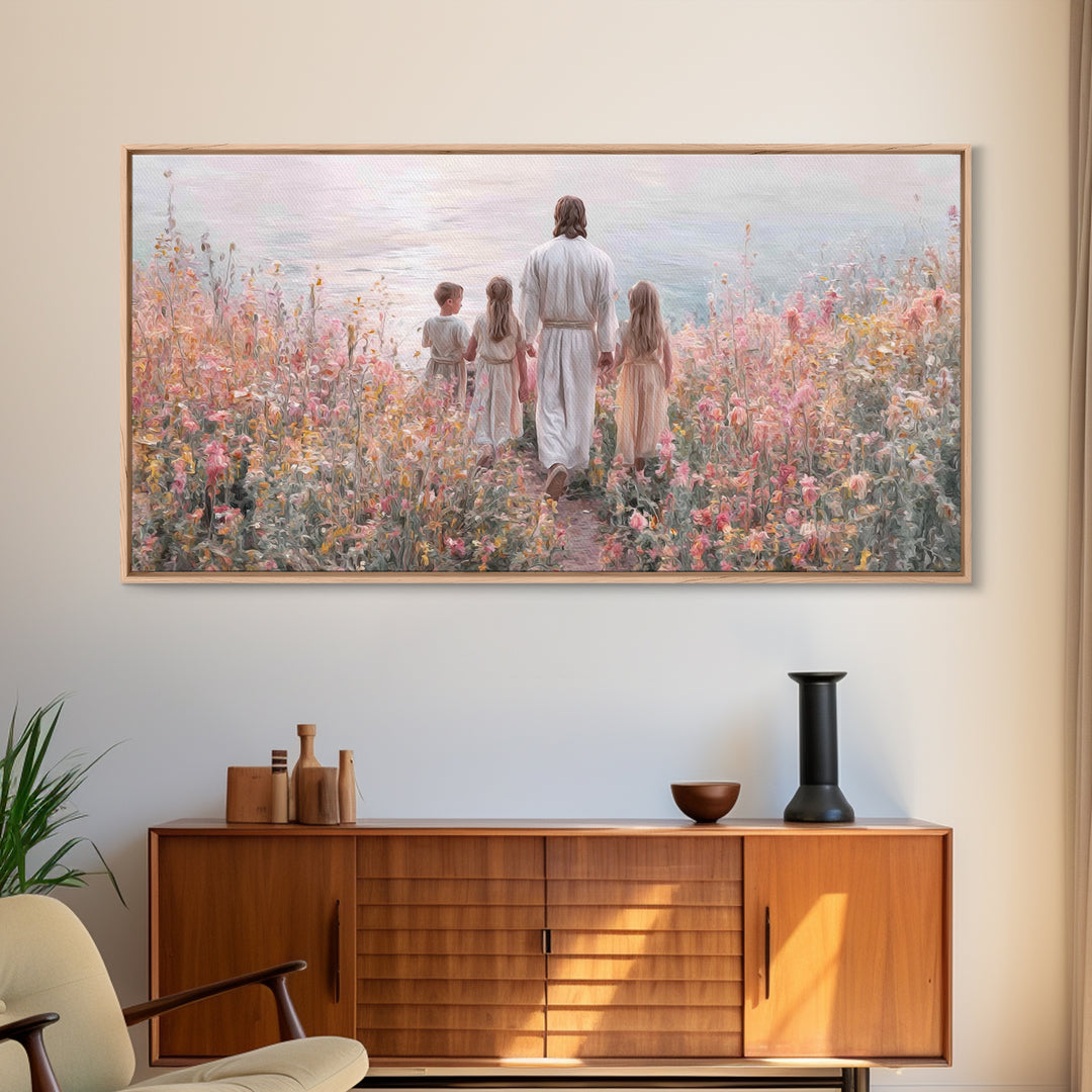 Gentle Light – Framed Canvas Print – Christian Wall Art – Jesus Painting – Christian Art Canvas – Christian Decorations – Christmas Art Pri