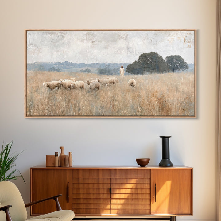 Dawn Of Peace – Framed Canvas Print – Christian Art Canvas – Christian Wall Art – Jesus Painting – Christian Decor – Modern Christian Art –