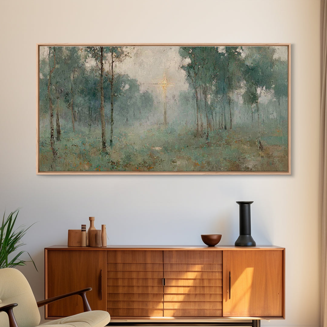 Radiant Cross – Framed Canvas Print – Christian Wall Art – Christian Art – Christian Art Canvas – Modern Christian Art – Christian Christma