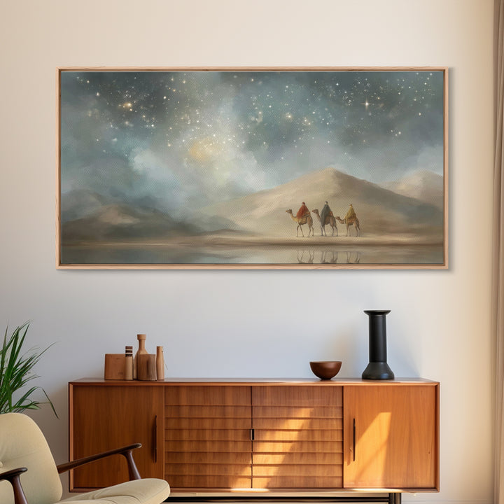 Celestial Path – Framed Canvas Print – Christian Christmas Art – Christian Art Canvas – Christian Wall Art – Christmas Decor – Christian Gi