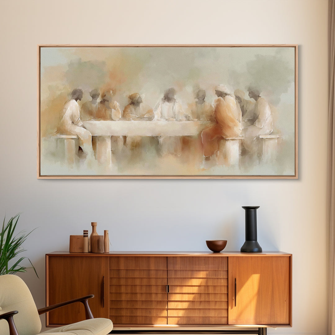 Gathered In Grace – Framed Canvas Print – Christian Art Canvas – Christian Wall Art – Christian art print – subtle Christian art – Jesus Pa