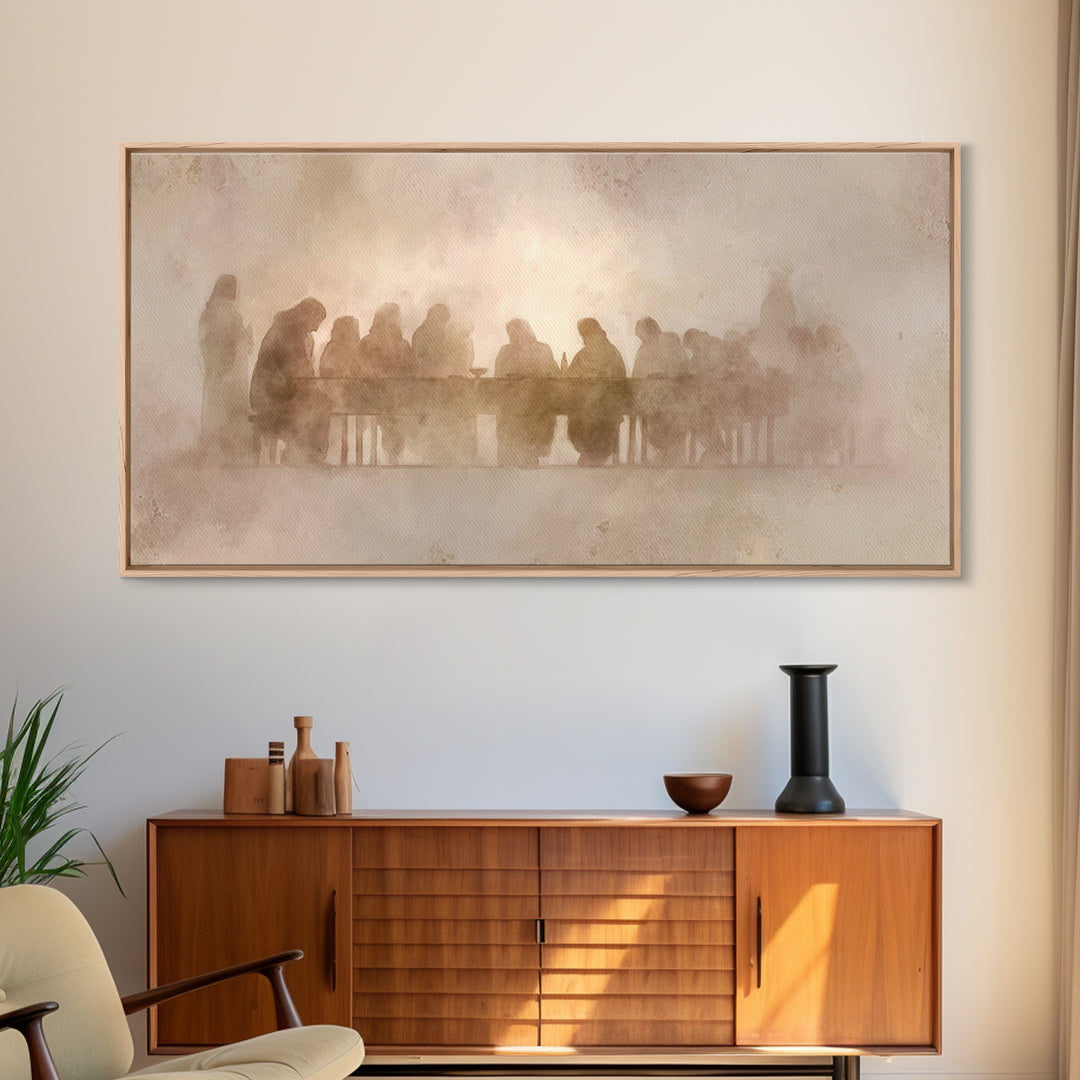 Silent Upper Room – Framed Canvas Print – Christian Art – subtle Christian art – Christian Wall Art – Christian Art Canvas – Jesus Painting