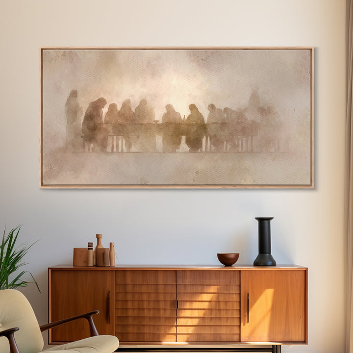 Silent Upper Room – Framed Canvas Print – Christian Art – subtle Christian art – Christian Wall Art – Christian Art Canvas – Jesus Painting